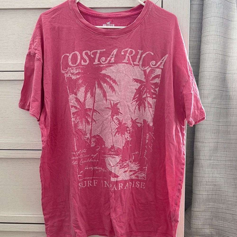 Pink Costa Rica Graphic T-Shirt